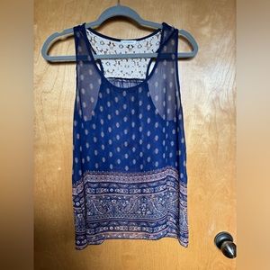 Blu Pepper Boho Sheer blouse in size medium